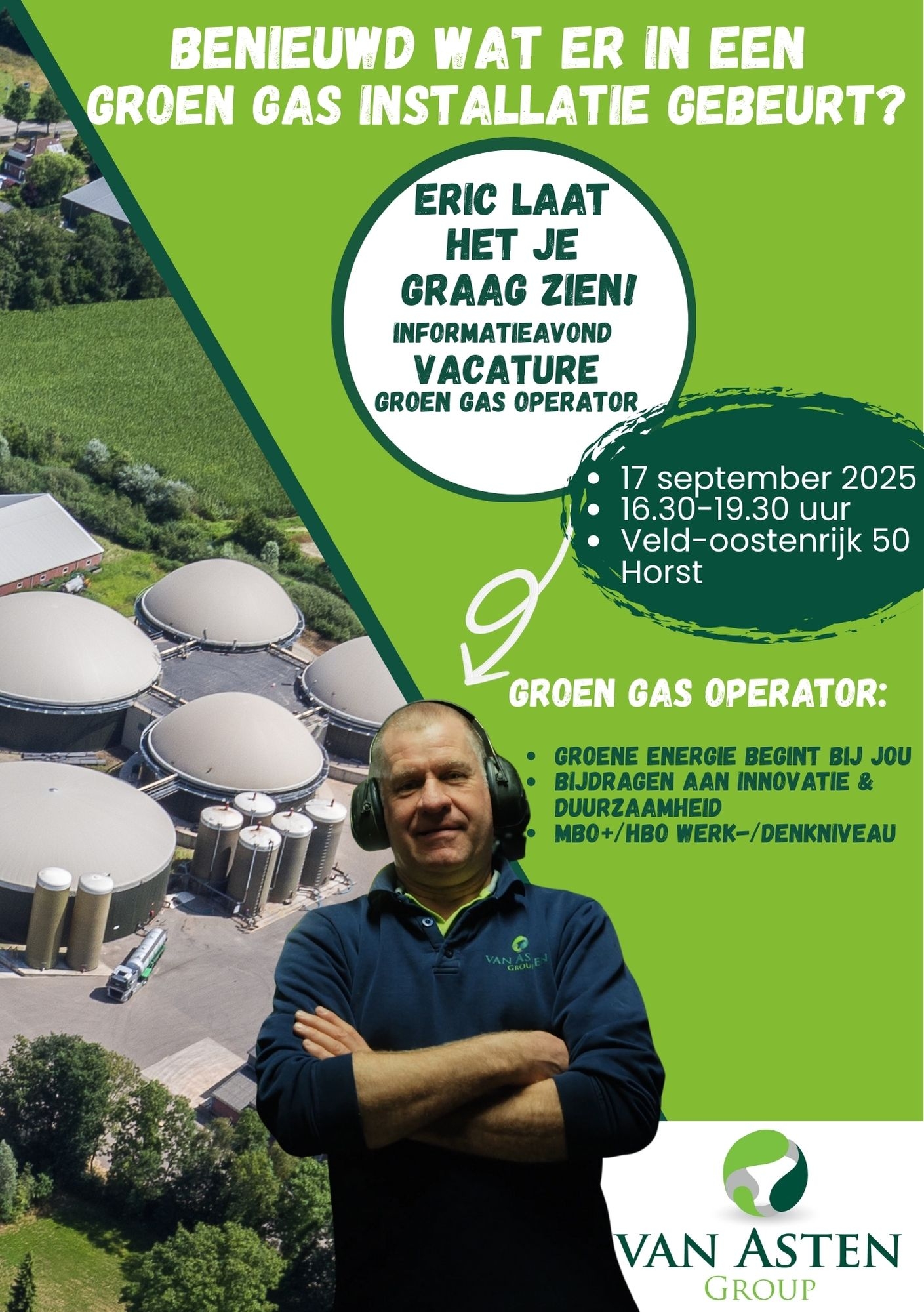 Nieuwsgierig naar het werk achter de schermen van een Groen Gas installatie?